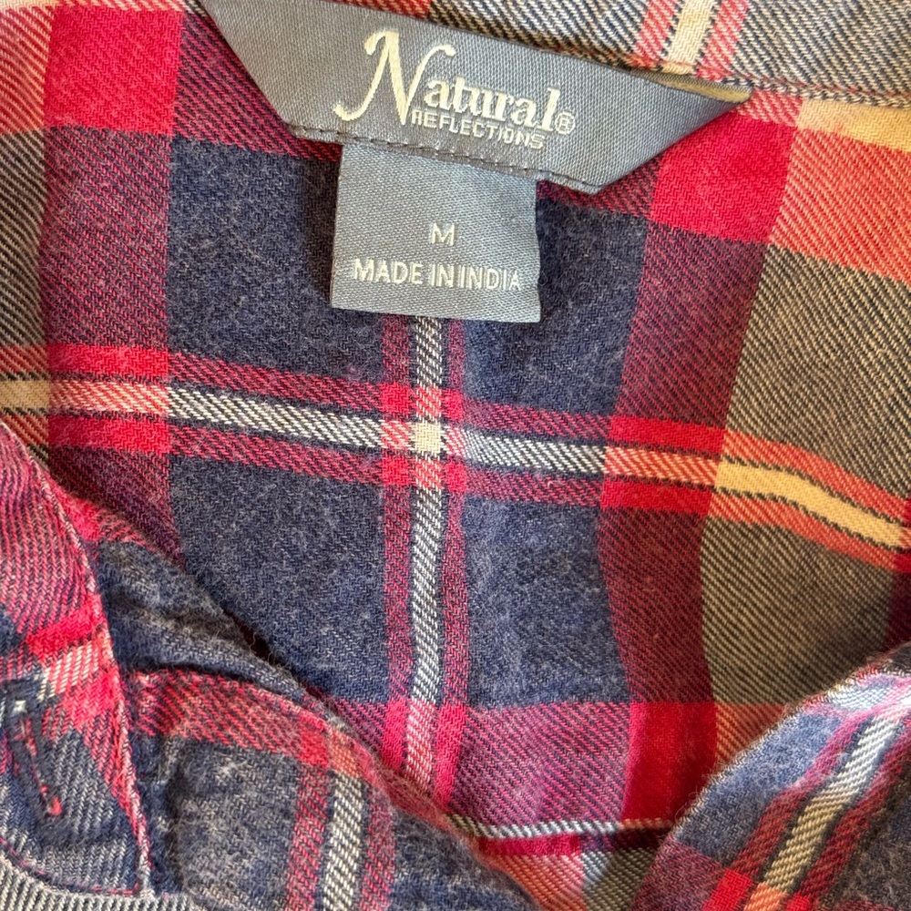 Natural Reflections Flannel Button-Down Long-Sleeve Shirt for Ladies - Size Sm - Picture 4 of 9